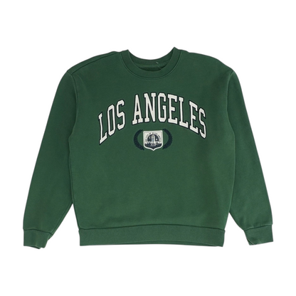 Green Solid Sweatshirt Pullover