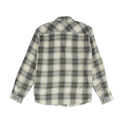 Gray Plaid Long Sleeve Button Down