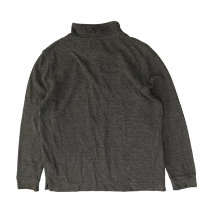 Gray Solid 1/4 Zip Pullover
