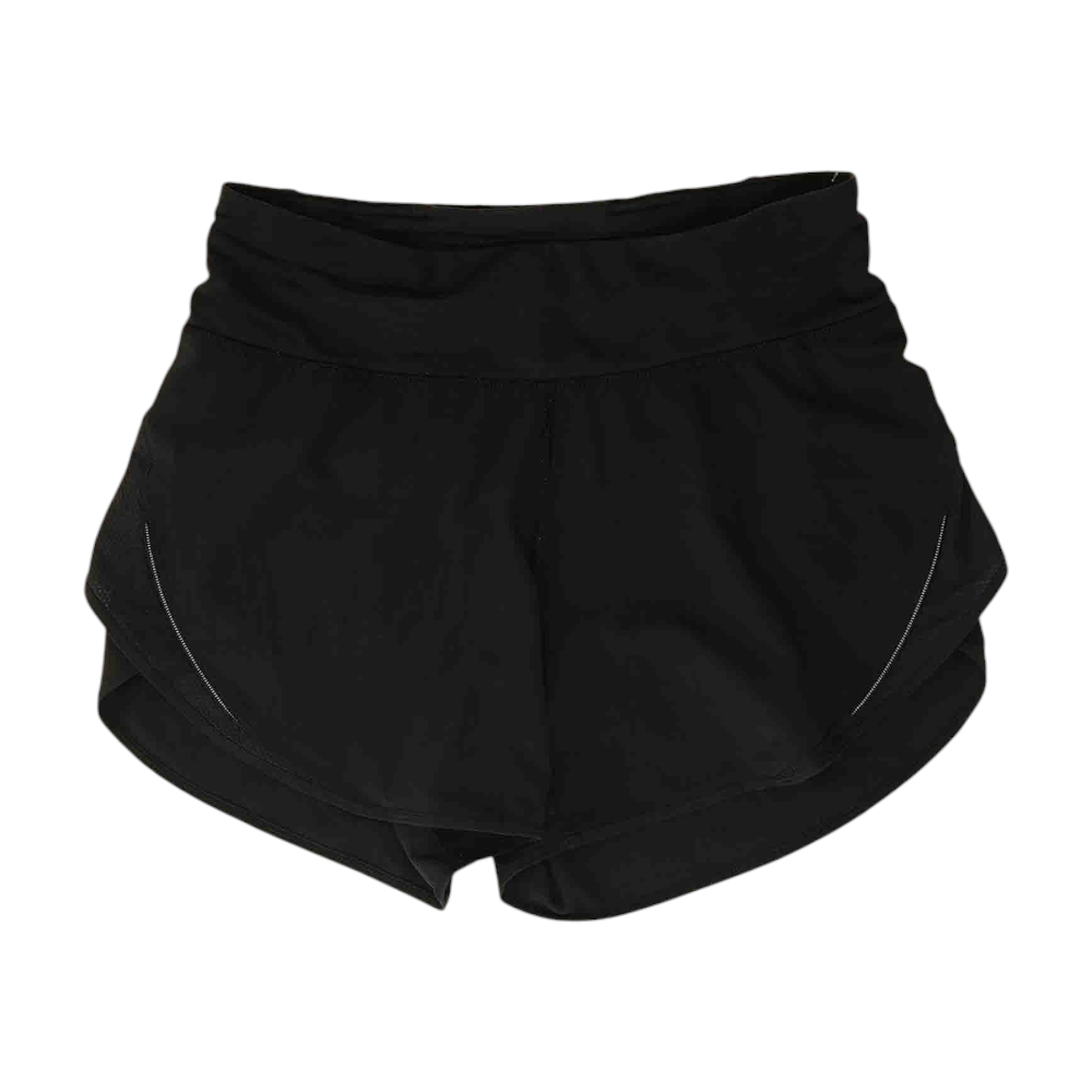 Black Solid Active Shorts