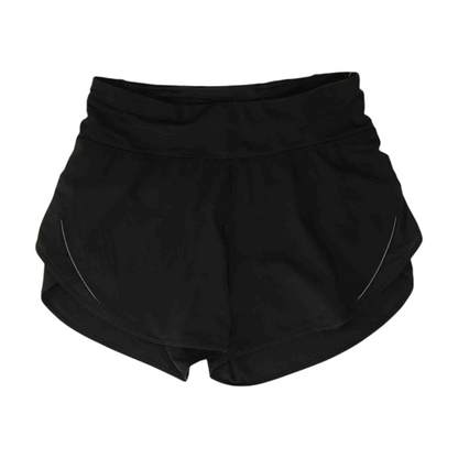 Black Solid Active Shorts