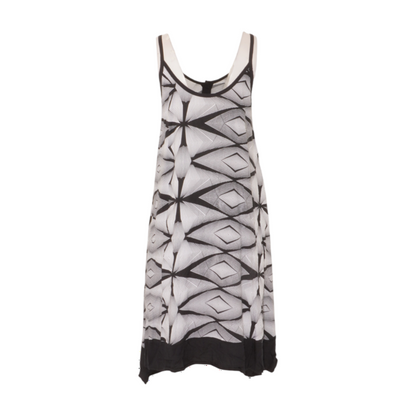 Black Maternity Abstract Midi Dress
