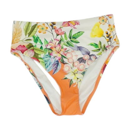 White Floral Swim Bottom