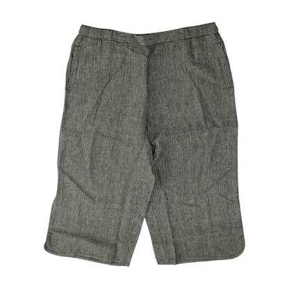 Gray Striped Chino Capris