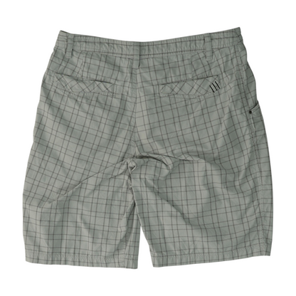 Gray Plaid Chino Shorts