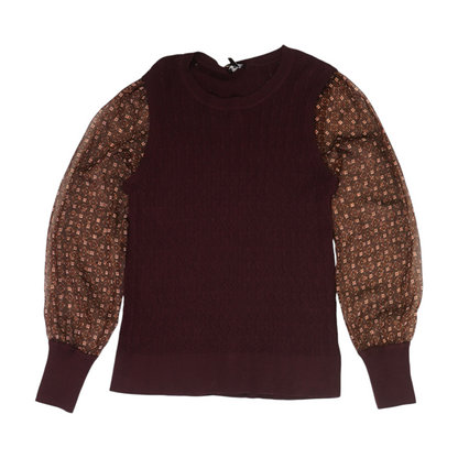 Maroon Print Blouse