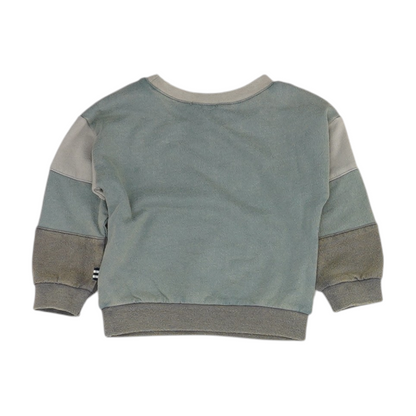 Blue Color Block Sweatshirt Pullover