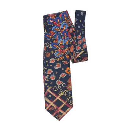 Navy Abstract Neck Tie