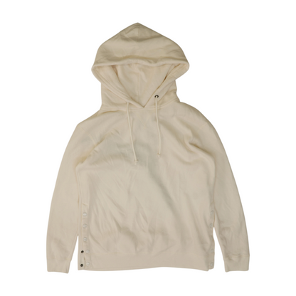 White Solid Hoodie Pullover