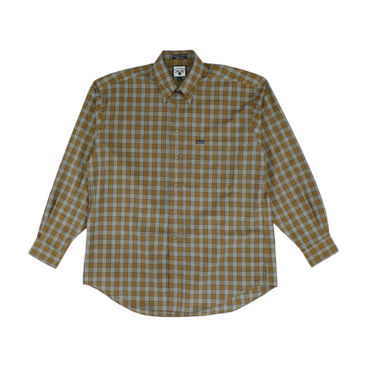 Brown Check Long Sleeve Button Down