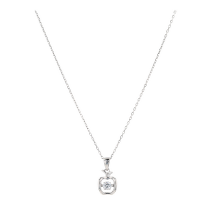 Sterling Silver Cubic Zirconia Pendant Necklace