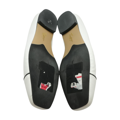 White Slip-On Flats