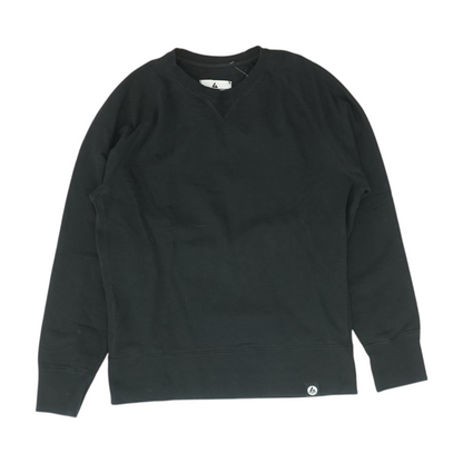Black Solid Sweatshirt Pullover