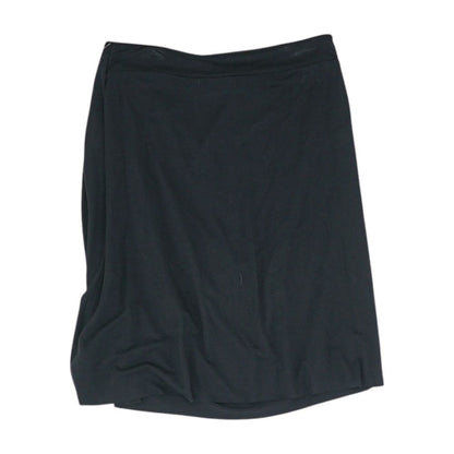 Black Solid Midi Skirt