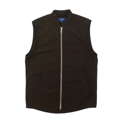 Brown Herringbone Vest
