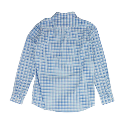 Blue Plaid Long Sleeve Button Down