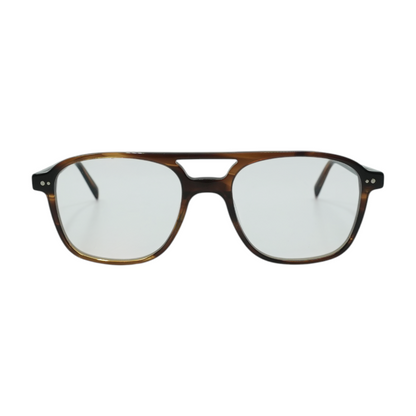 Brown Brimmer W Aviator Prescription Eyewear