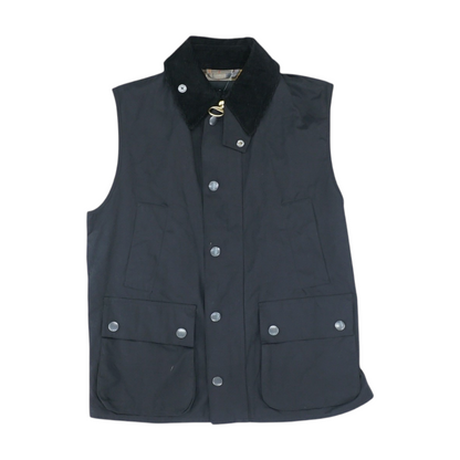 Black Solid Casual Vest