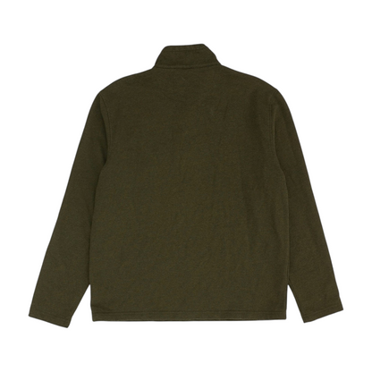 Green Solid 1/4 Zip Pullover
