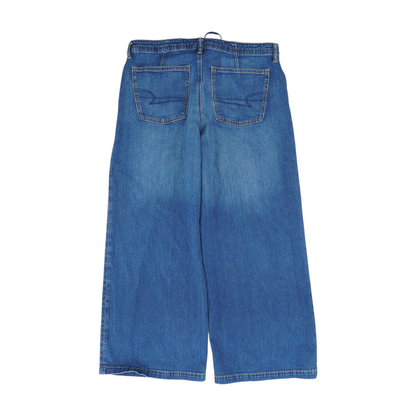 Navy Wide Leg Jeans