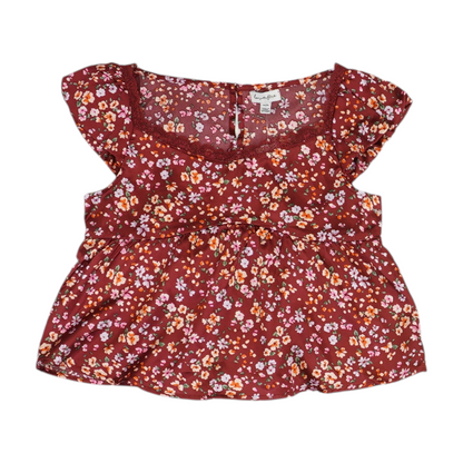 Maroon Floral Blouse