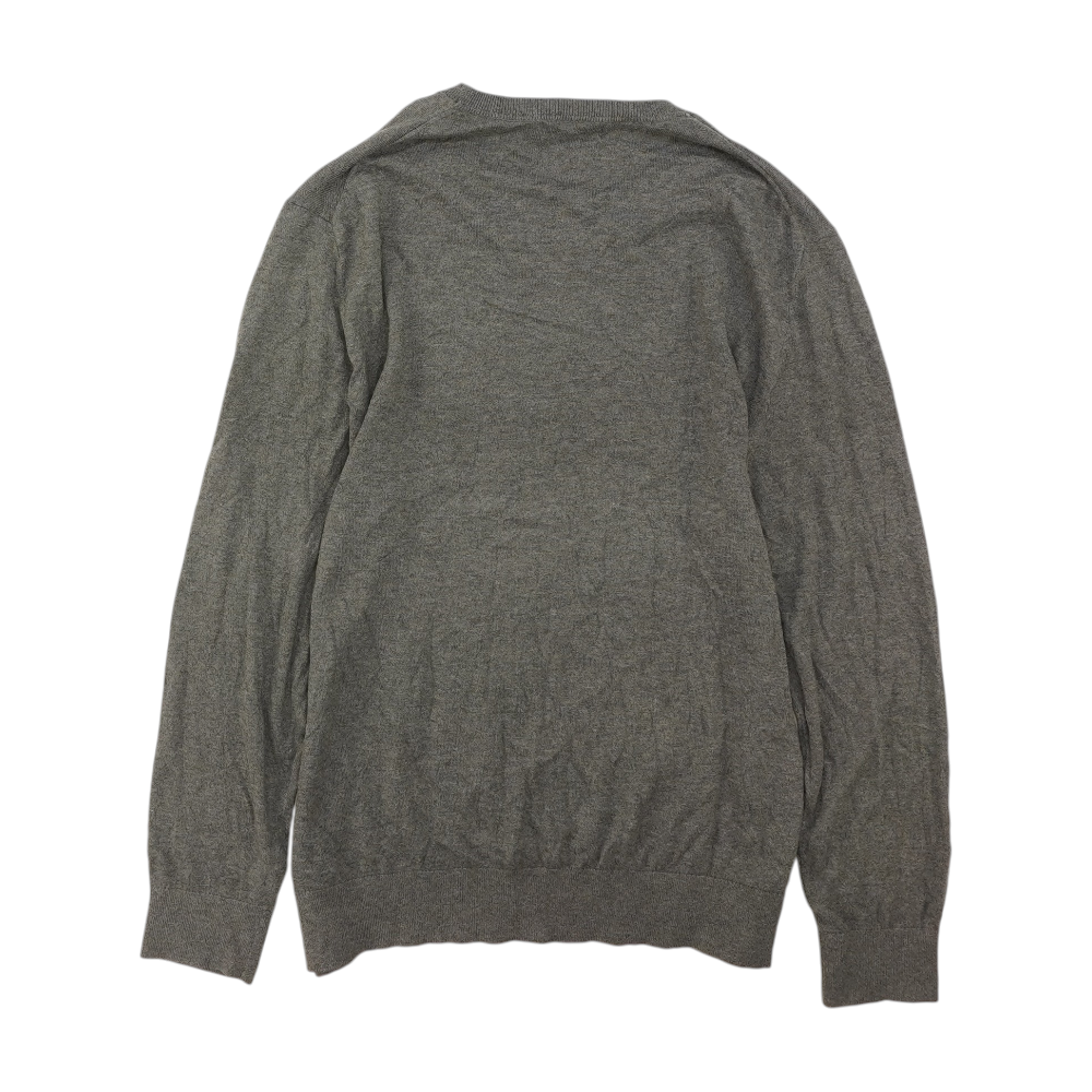 Gray Solid Pullover Sweater