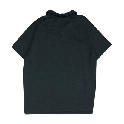 Black Solid Short Sleeve Polo