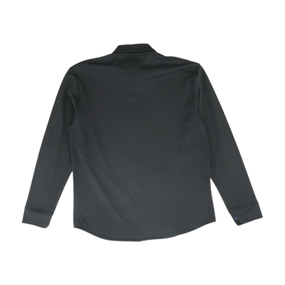 Black Solid Long Sleeve Button Down