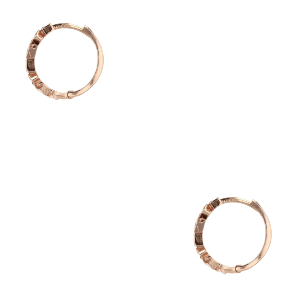 14K Rose Gold Hoop Earrings