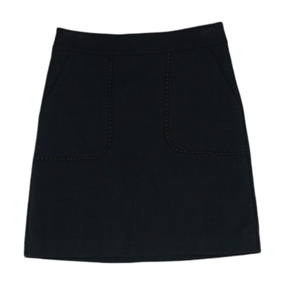 Black Solid Mini Skirt