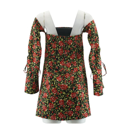 Black Floral Mini Dress