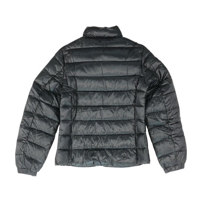 Black Solid Puffer Jacket