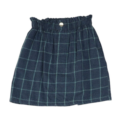Navy Check Skirt