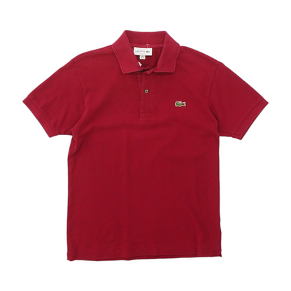 Red Solid Short Sleeve Polo