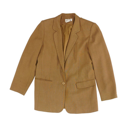 Vintage Brown Solid Blazer
