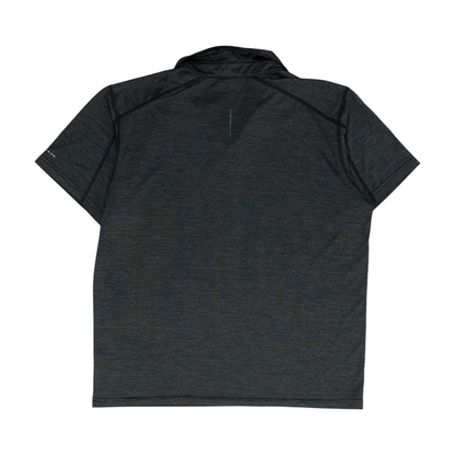 Gray Solid Short Sleeve Polo