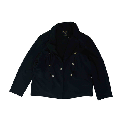 Black Plus Size Solid Blazer