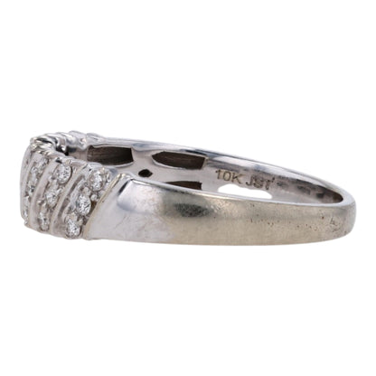 1/6 ctw 10K White Gold Diamond Band Ring