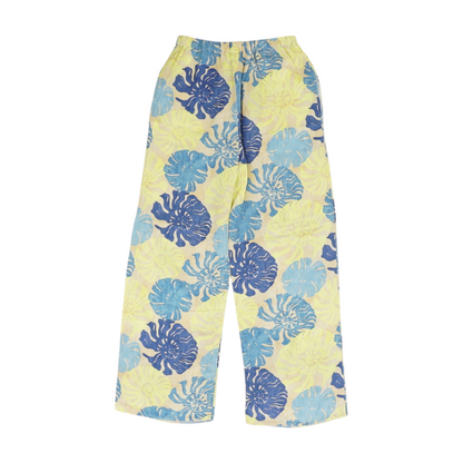Beige Print Active Pants