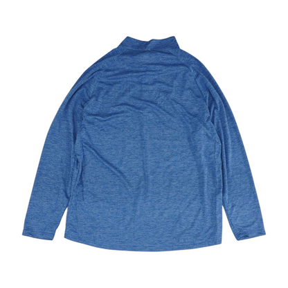 Blue Solid 1/4 Zip Pullover