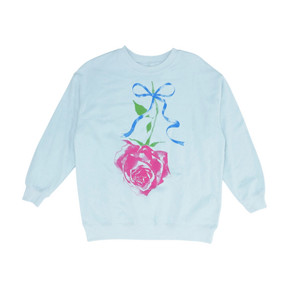 Blue Solid Sweatshirt Pullover