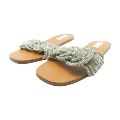 Silver Flat Sandals