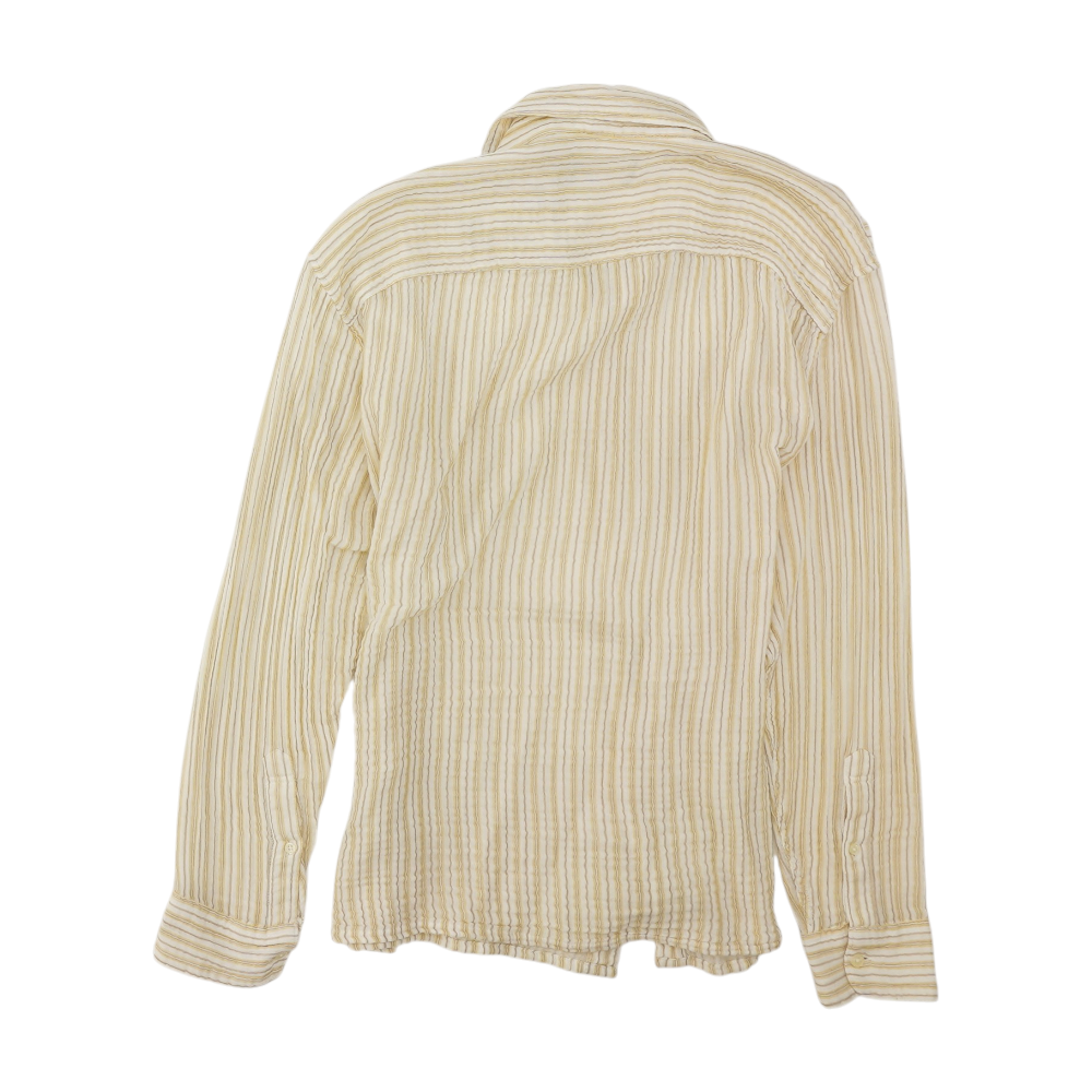 Tan Striped Long Sleeve Button Down