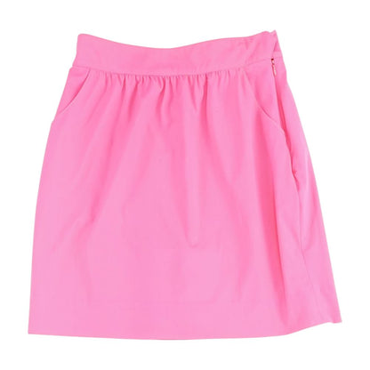 Pink Solid Mini Skirt
