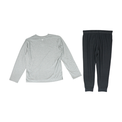 Gray Solid Pajama Set