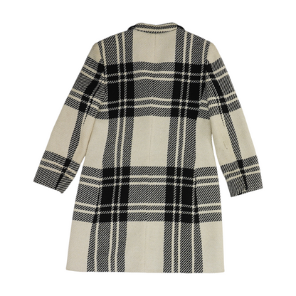 Cream Plaid Coat
