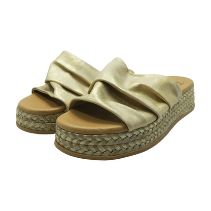 Gold Wedged Sandals