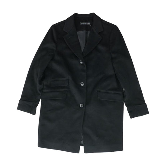 Black Solid Topcoat Coat