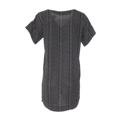 Black Striped Mini Dress