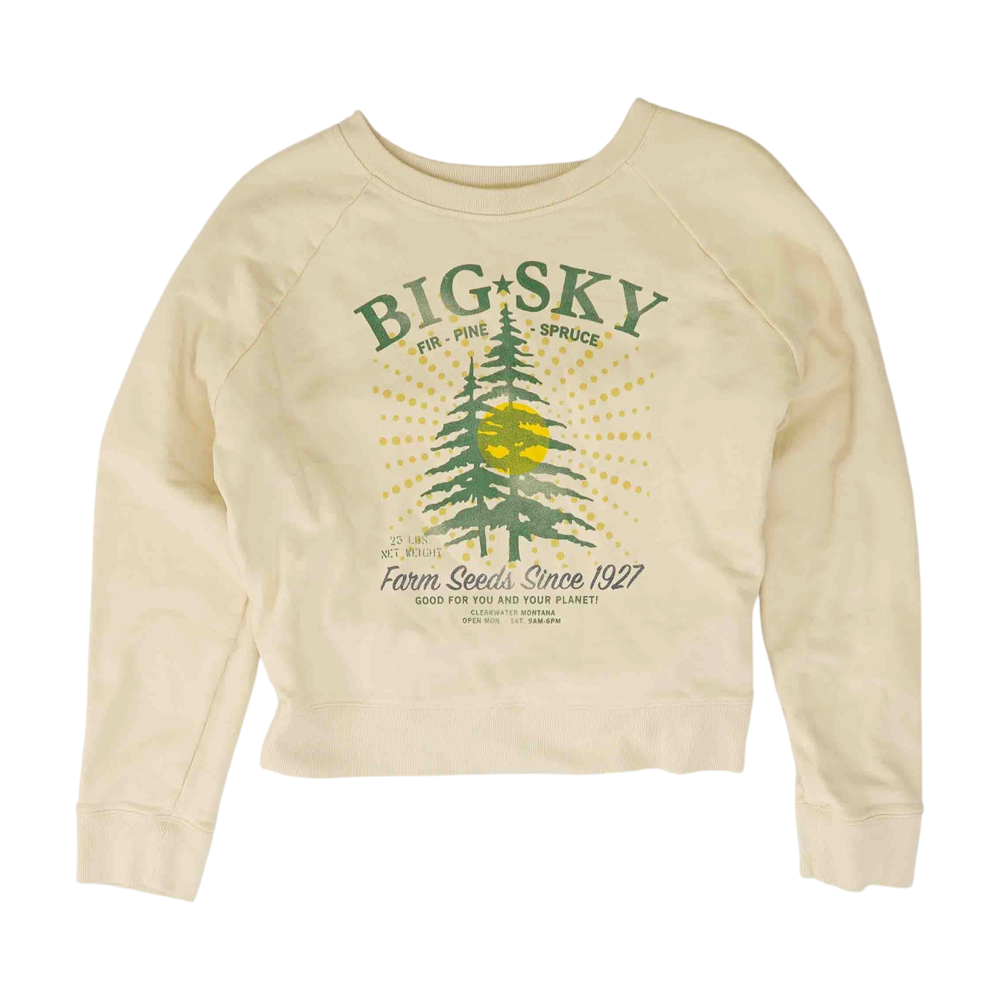 Cream Solid Sweatshirt Pullover